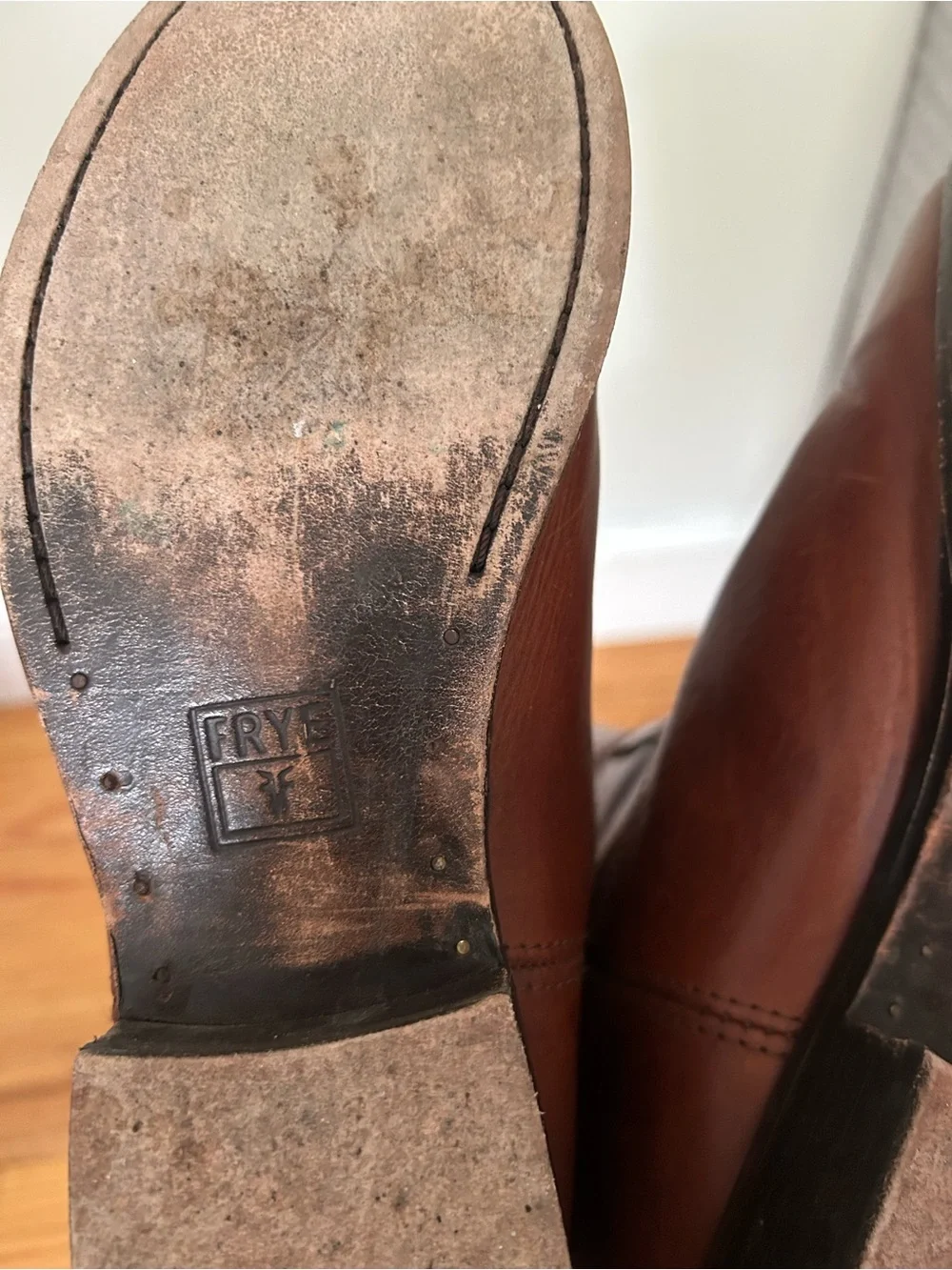 Frye Melissa Button Leather Brown Tall Boots
